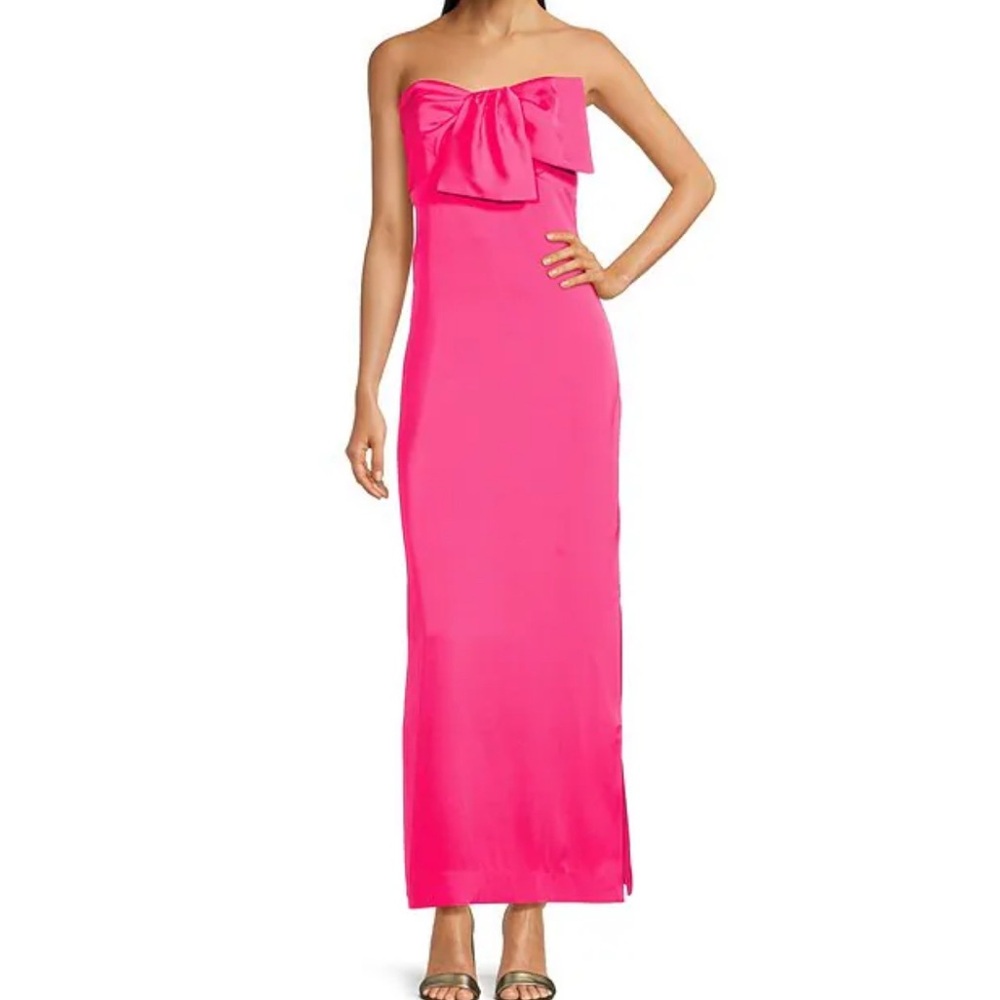 Lilly Pulitzer Carlynn  satin Bow Strapless Dress